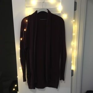 burgundy abercrombie cardigan! worn once!